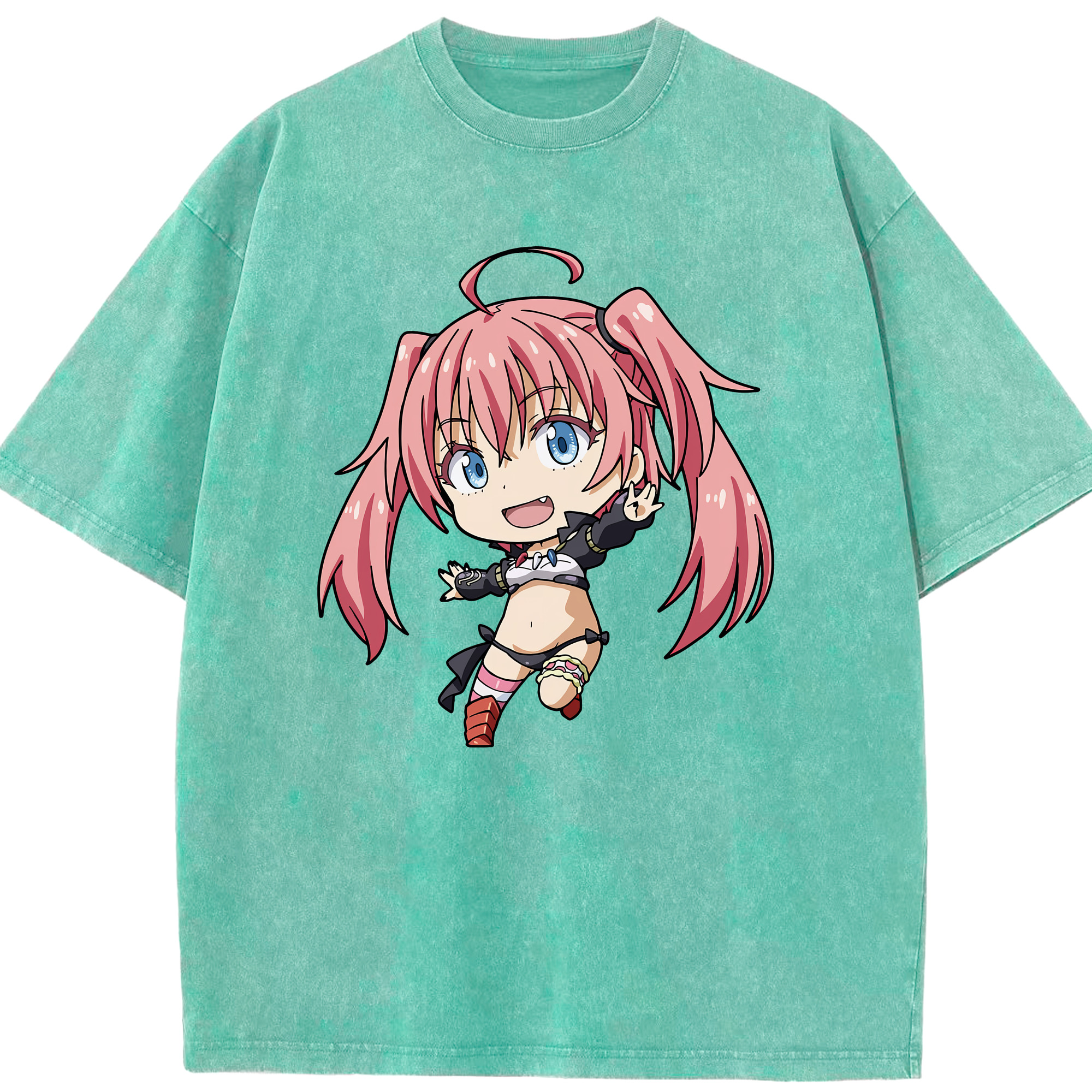（画像用） 転スラ Regarding Reincarnated to Slime 綿100% ヴィンテージ風 半袖Tシャツ（フロントプリント）